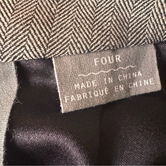 Anthropologie Girls From Savoy Just Right Ruffle Gray Pencil Skirt Size 4 - Picture 5 of 9